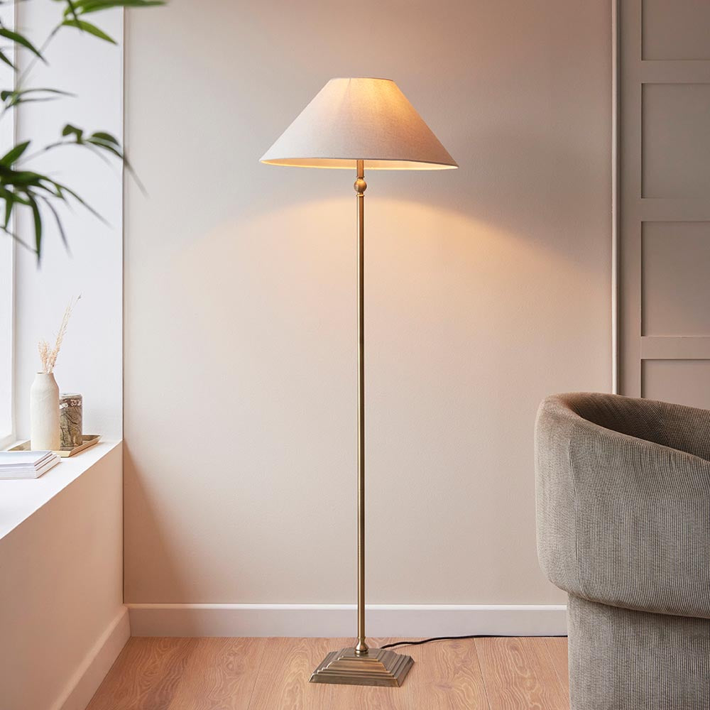 Lille Floor Lamp- Black/ Brass Base Finishes