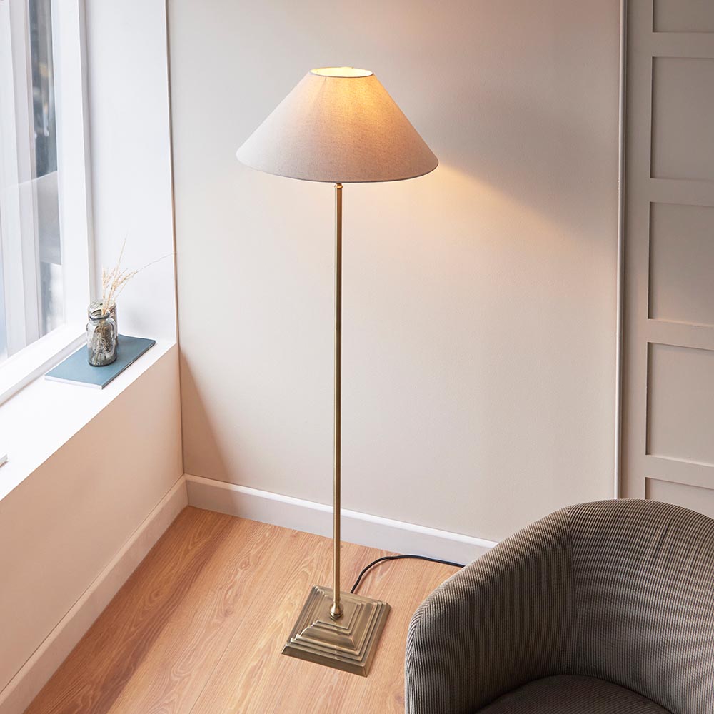 Lille Floor Lamp- Black/ Brass Base Finishes