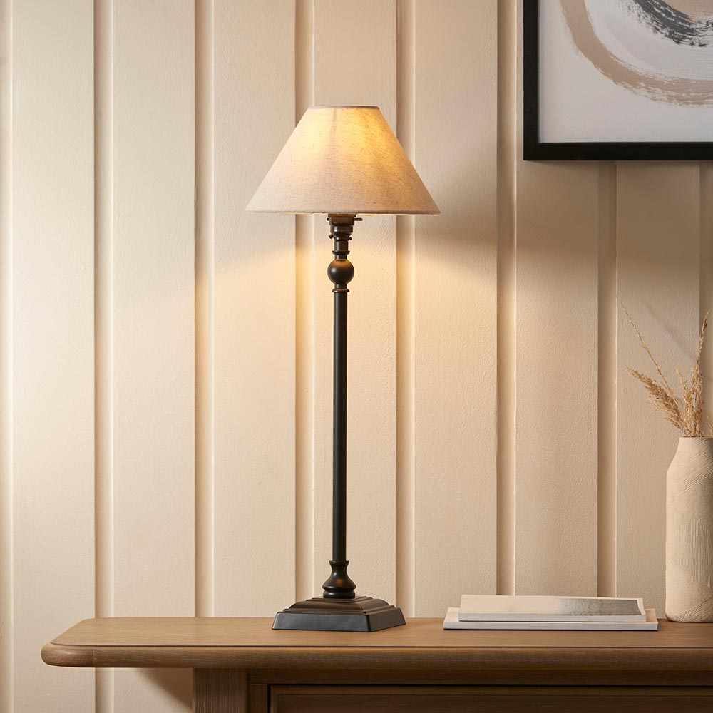 Lille Table 22cm/ 31cm Shade- Black/ Brass Base Finishes