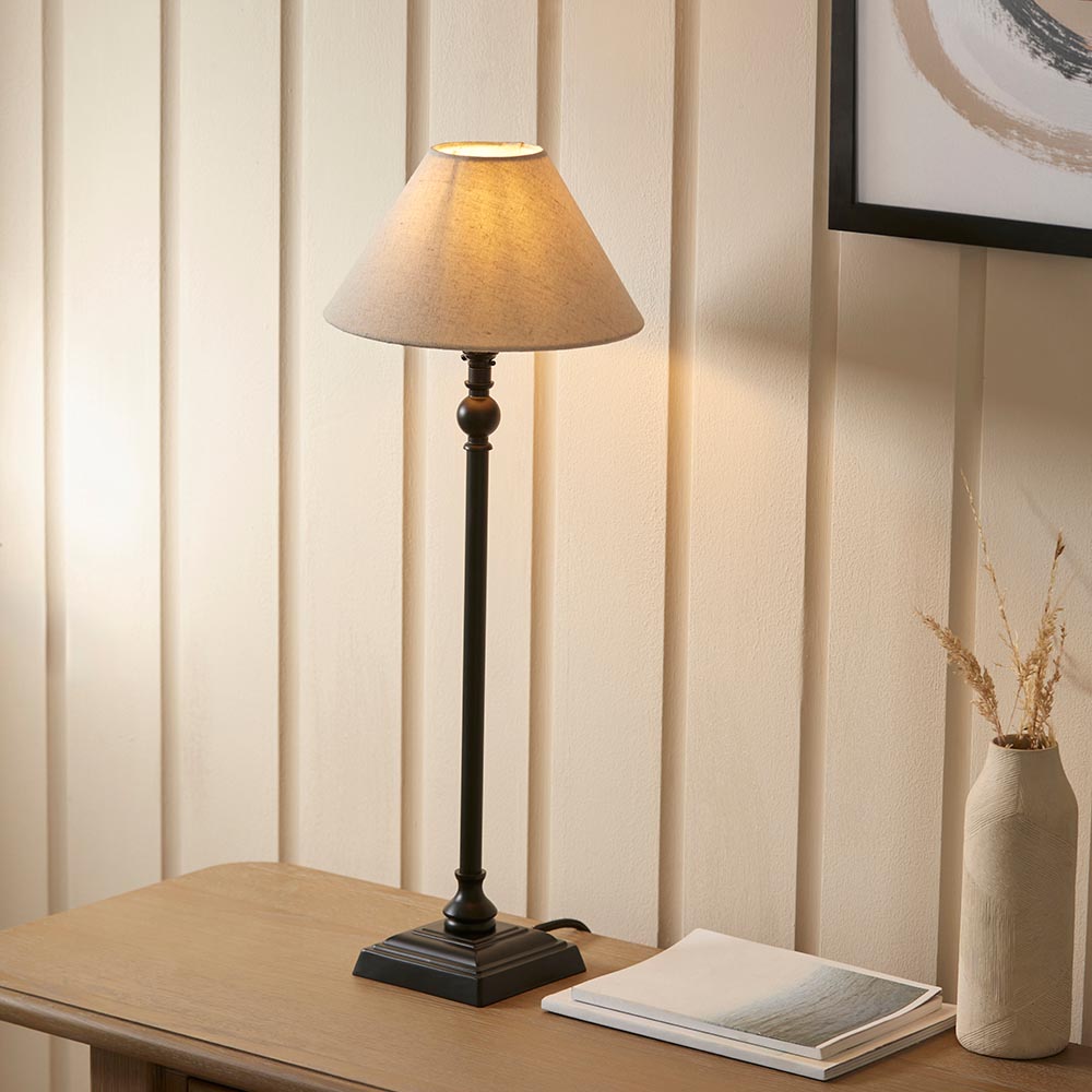 Lille Table 22cm/ 31cm Shade- Black/ Brass Base Finishes