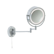 Illuminating Bathroom Mirror With Swing Arm - Chrome, IP44