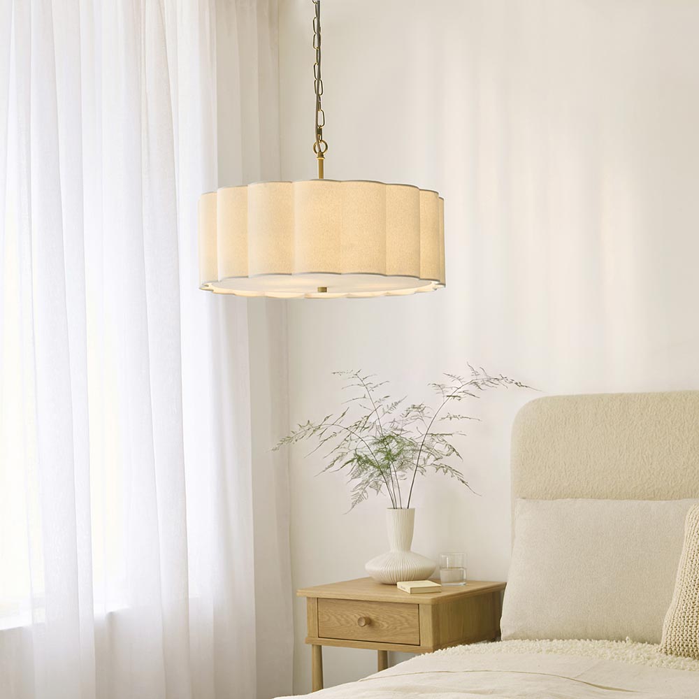 Saire 3lt/6lt Ceiling Light- Brushed Aged Brass