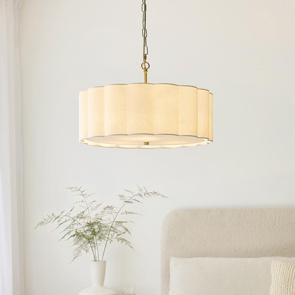 Saire 3lt/6lt Ceiling Light- Brushed Aged Brass