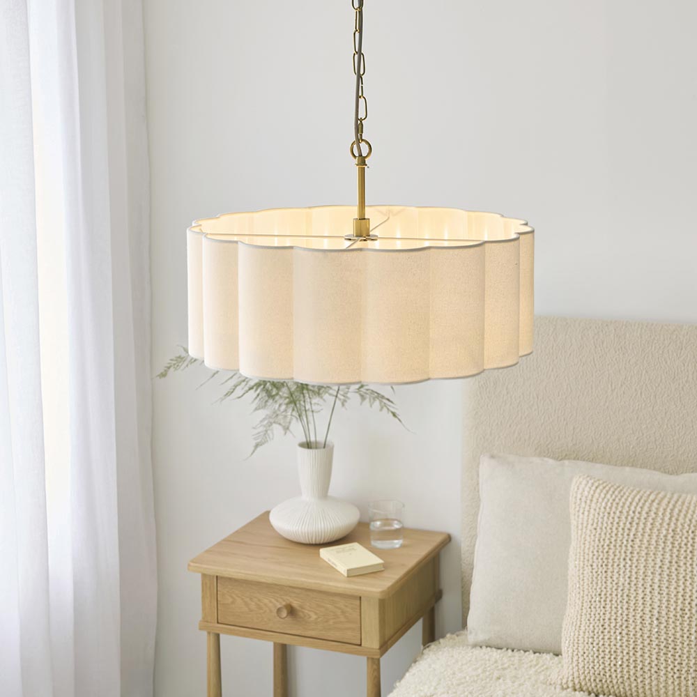 Saire 3lt/6lt Ceiling Light- Brushed Aged Brass