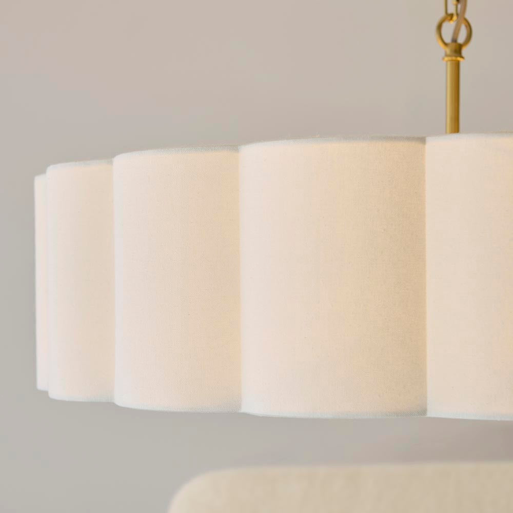 Saire 3lt/6lt Ceiling Light- Brushed Aged Brass