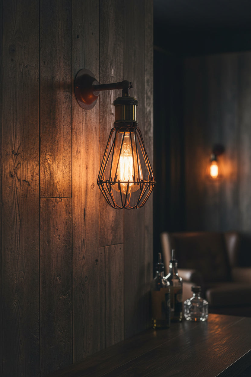 Arcade 1/2Lt Wall Light- Rustic Brown
