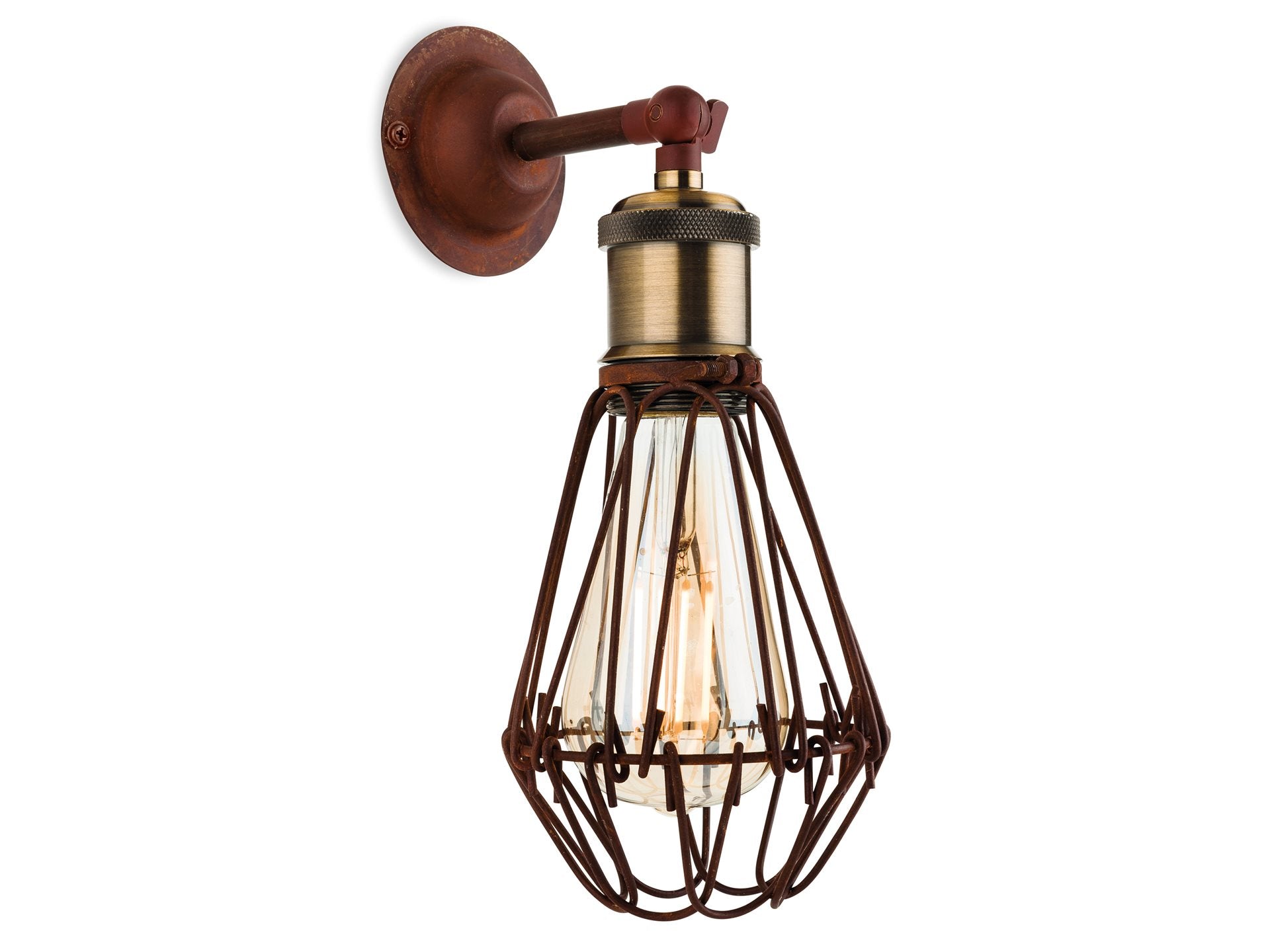 Arcade 1/2Lt Wall Light- Rustic Brown