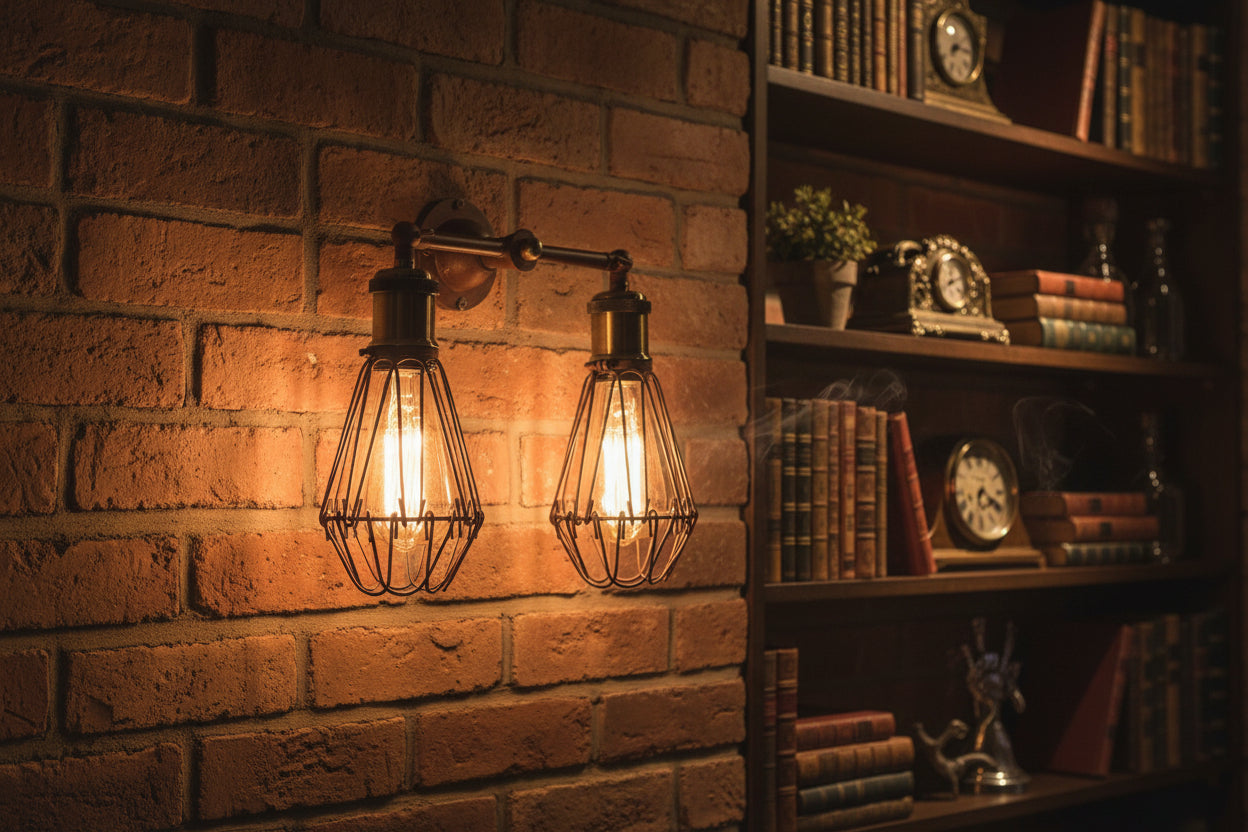 Arcade 1/2Lt Wall Light- Rustic Brown
