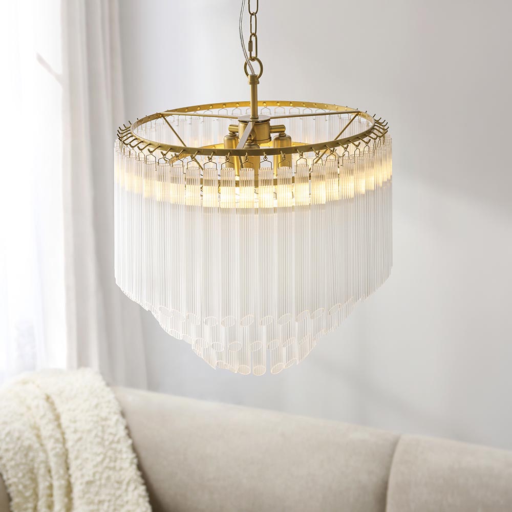 Mont 3lt/6lt Chandelier-Brushed Aged Brass