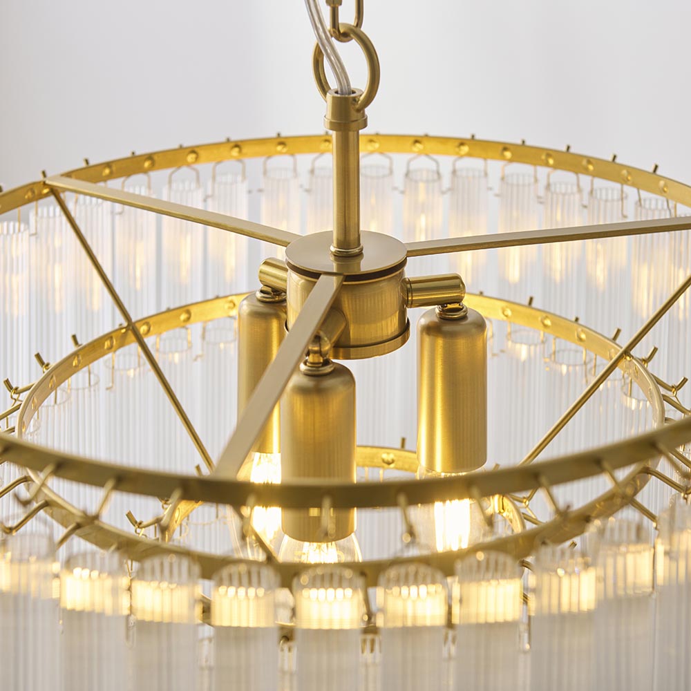 Mont 3lt/6lt Chandelier-Brushed Aged Brass