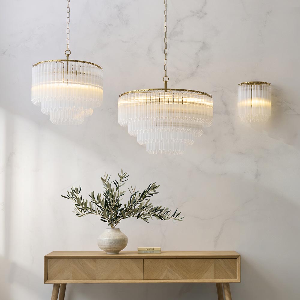 Mont 3lt/6lt Chandelier-Brushed Aged Brass