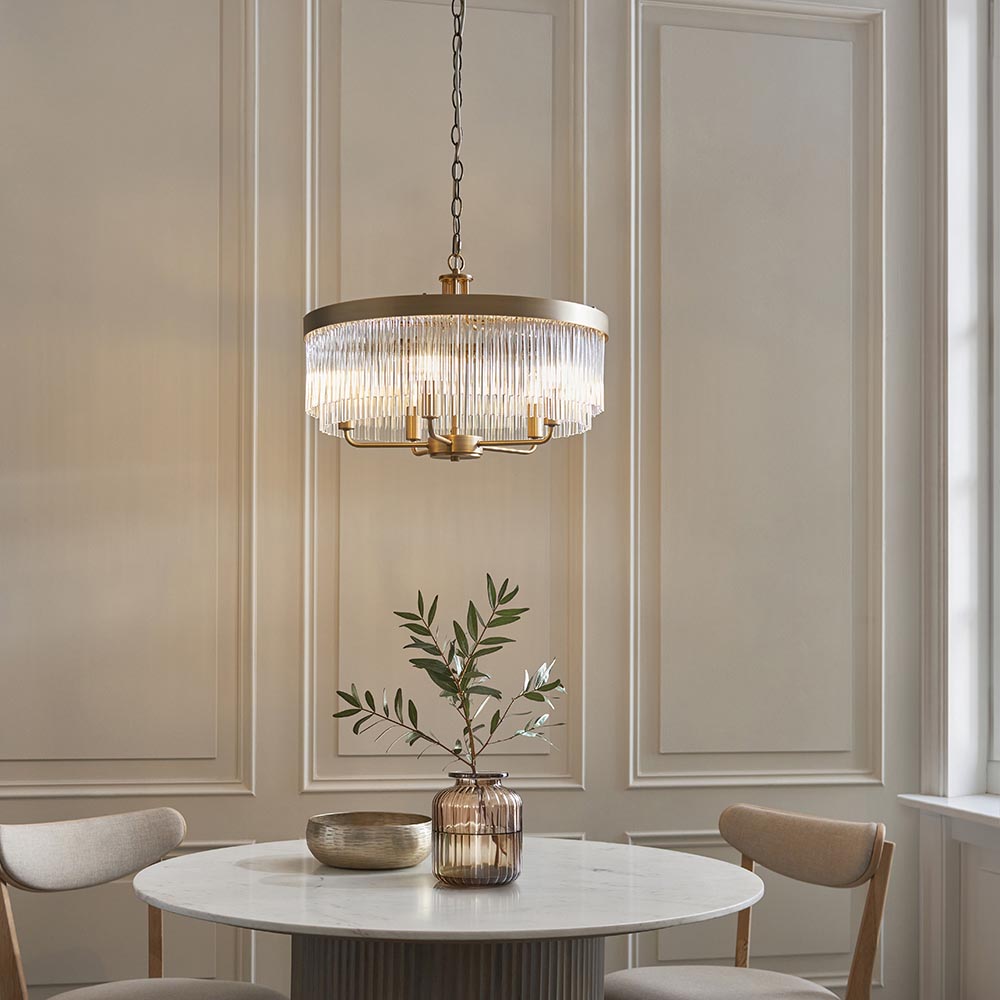 Flare 5lt Ceiling Light - Antique Brass