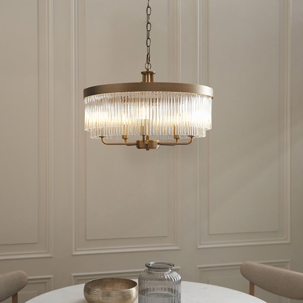 Flare 5lt Ceiling Light - Antique Brass