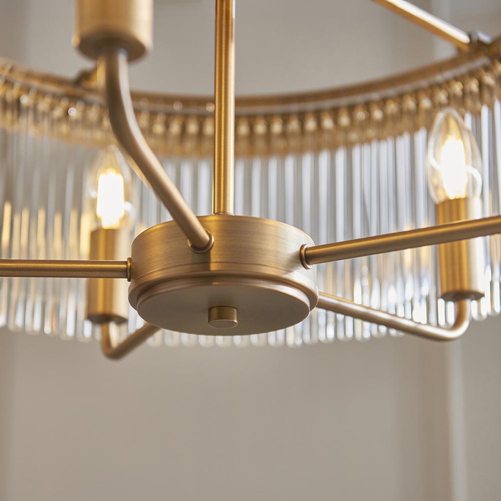 Flare 5lt Ceiling Light - Antique Brass