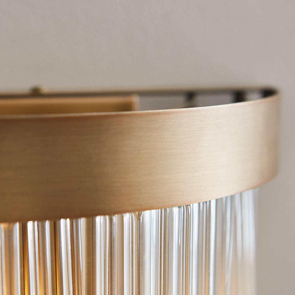 Flare 2lt Wall Light- Antique Brass