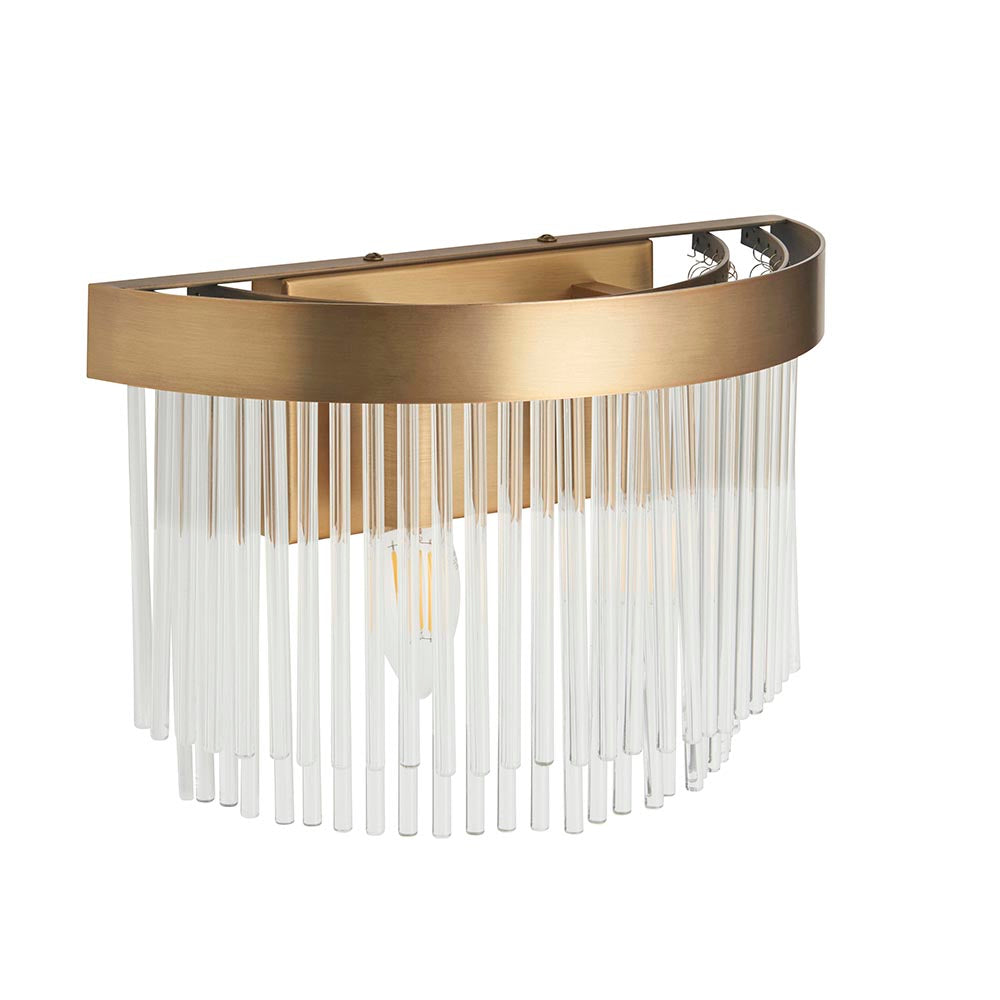 Flare 2lt Wall Light- Antique Brass