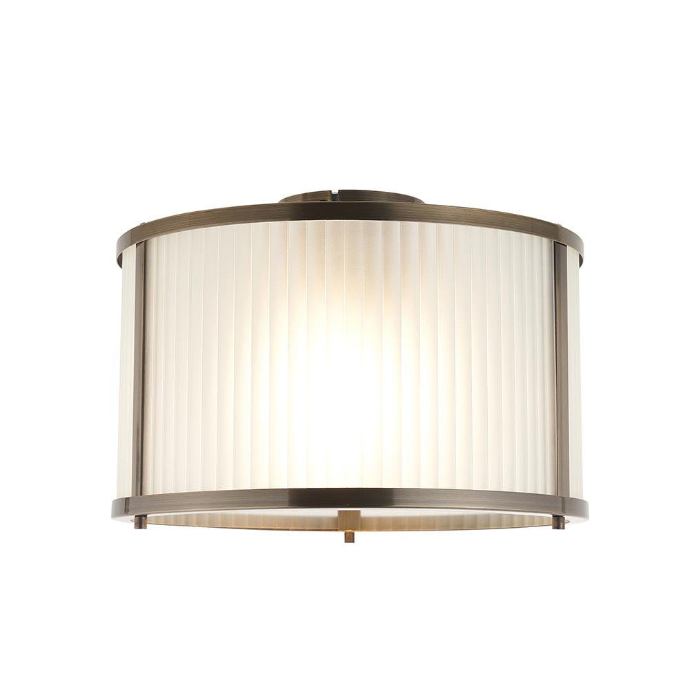 Essa Flush Light- Antique Brass