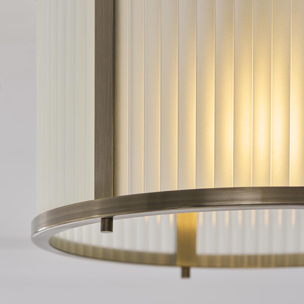 Essa Flush Light- Antique Brass