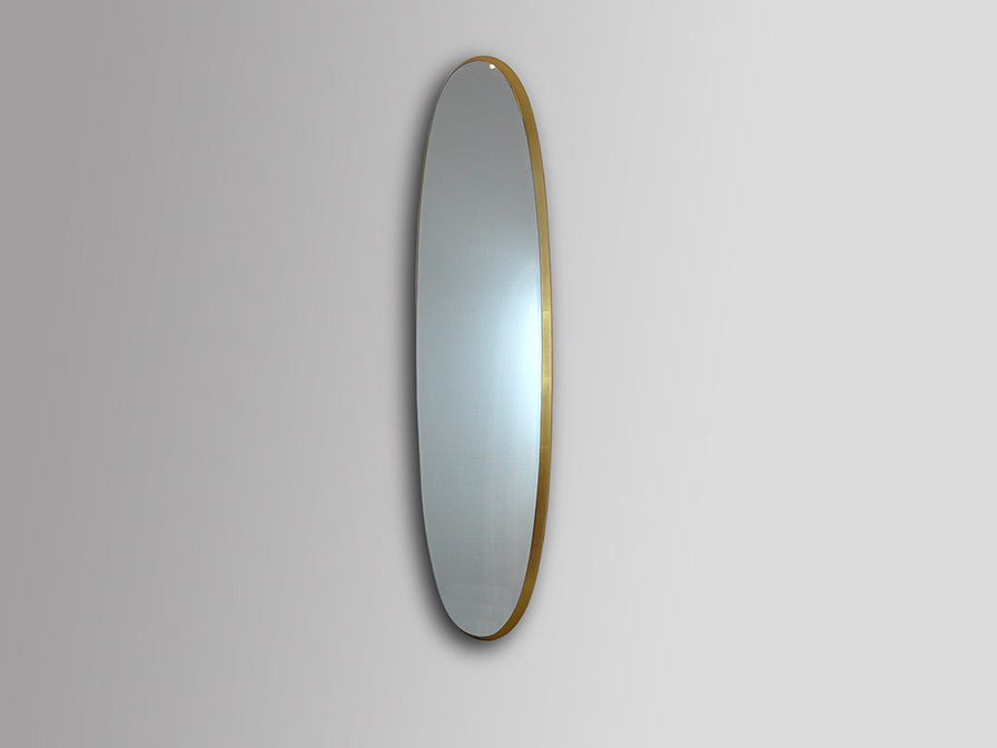 ARIES OVAL MIRROR, 136X36, SILVER/GOLD