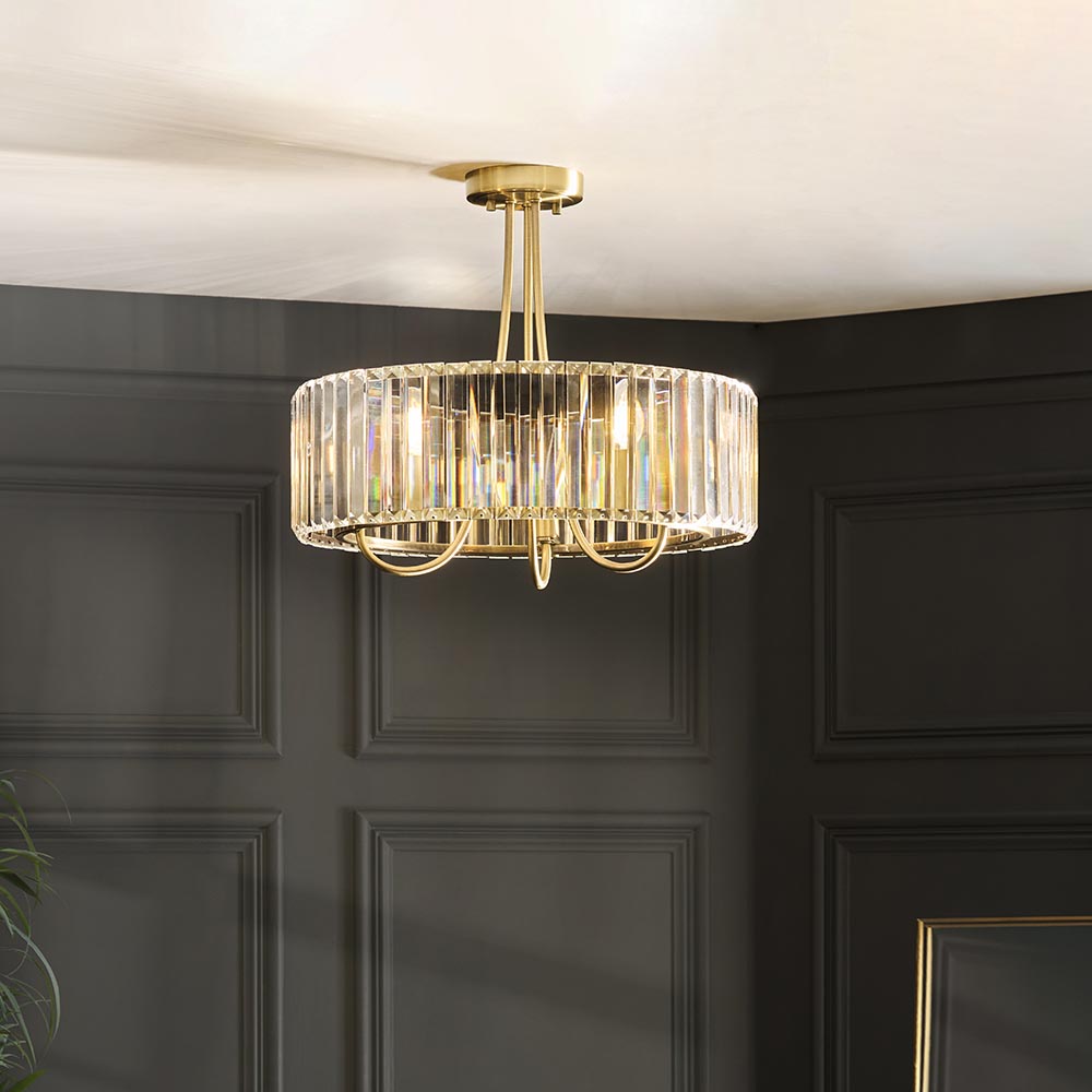 Escaly 3lt Semi Flush Ceiling Light