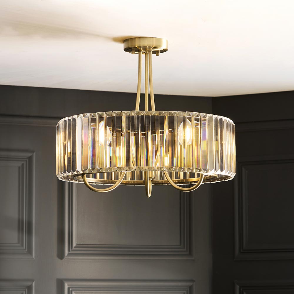 Escaly 3lt Semi Flush Ceiling Light