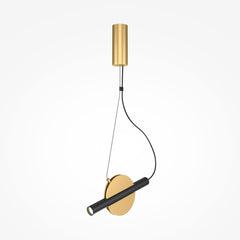 Pendant lamp Enigma Brass/White Finish