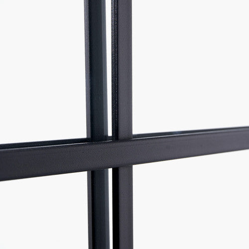 12 Pane Floor Standing Mirror - Dark Grey Metal Finish