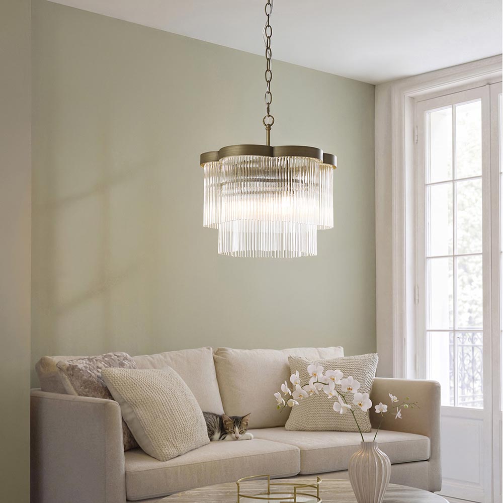 Liyan 3lt/5lt Ceiling Light- Antique brass