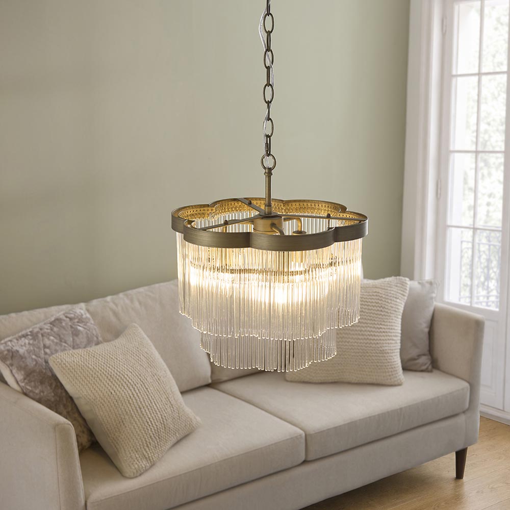 Liyan 3lt/5lt Ceiling Light- Antique brass