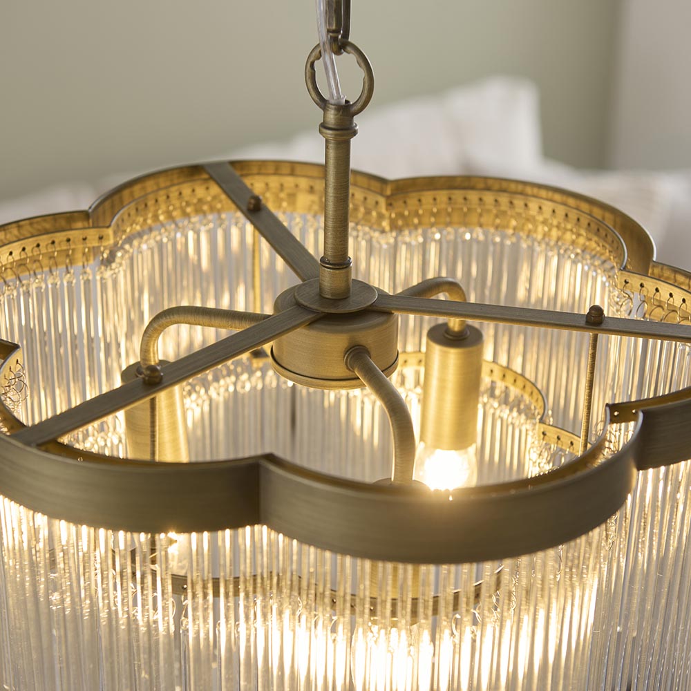 Liyan 3lt/5lt Ceiling Light- Antique brass