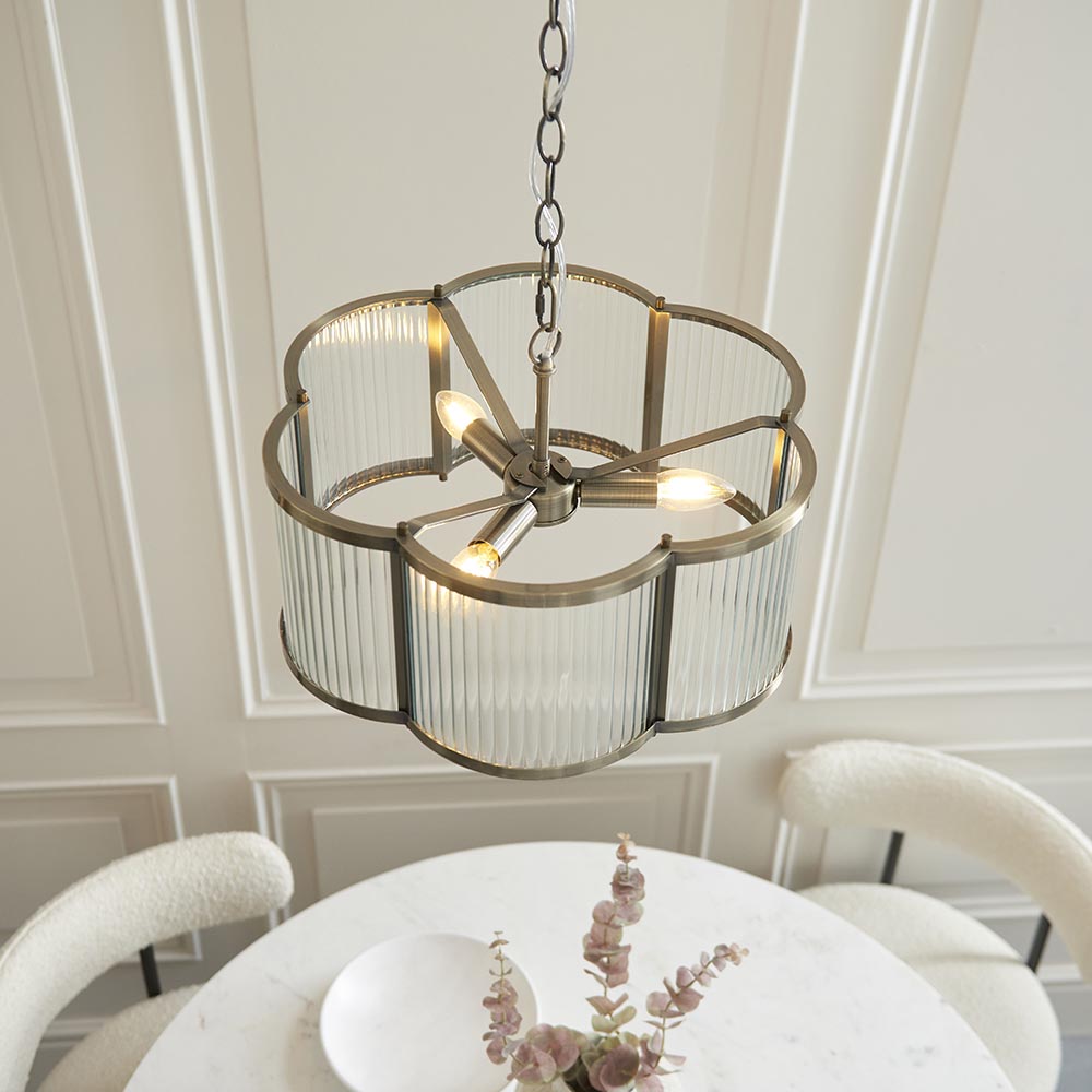 Essa 3lt/5lt Scallop Ceiling Light- Antique Brass