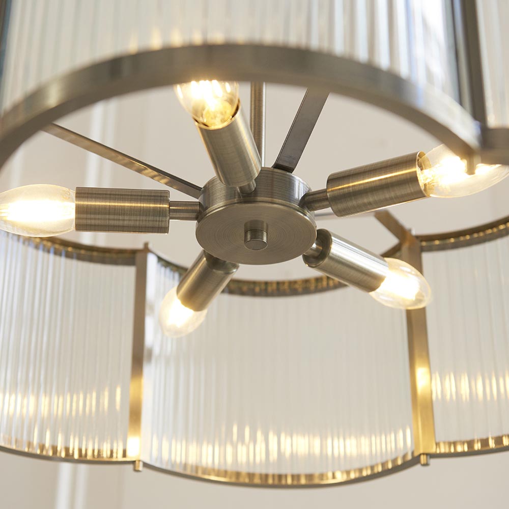 Essa 3lt/5lt Scallop Ceiling Light- Antique Brass