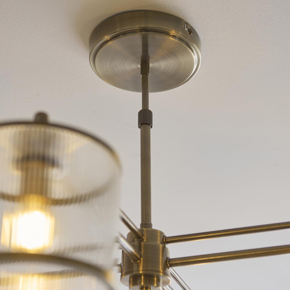 Essa 4lt Ceiling Light- Antiuque Brass