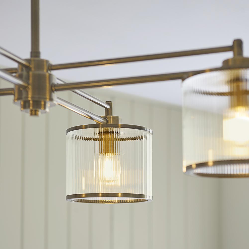 Essa 4lt Ceiling Light- Antiuque Brass