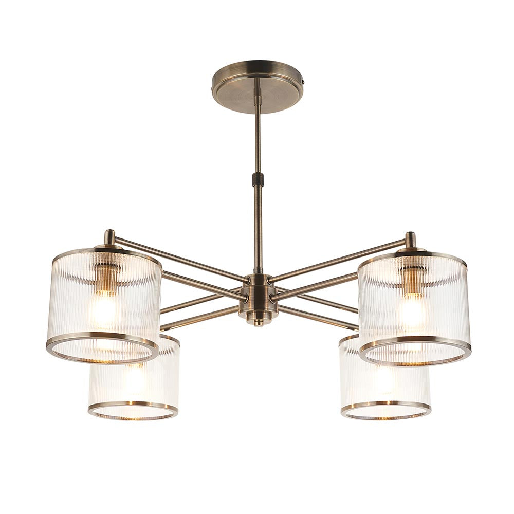 Essa 4lt Ceiling Light- Antiuque Brass