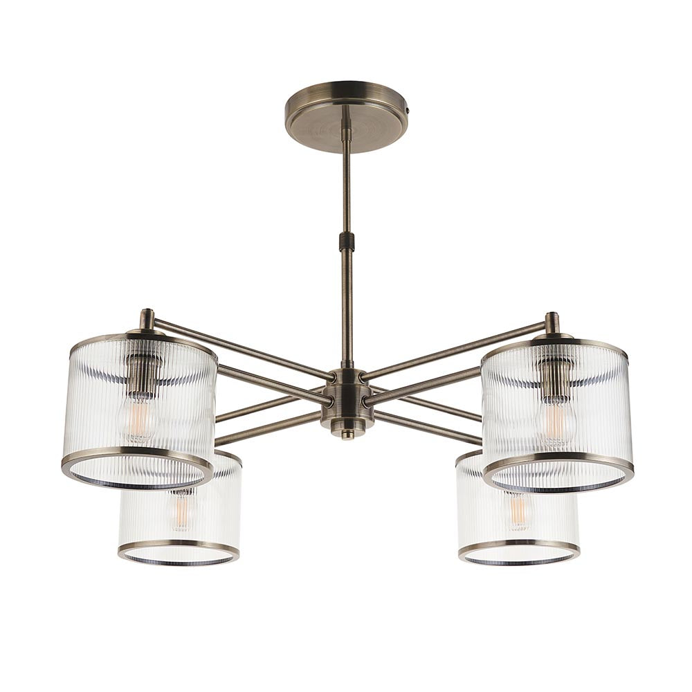 Essa 4lt Ceiling Light- Antiuque Brass