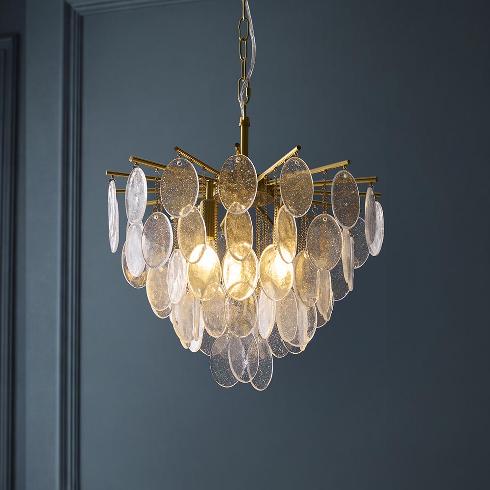 Liara 3lt/5lt Ceiling Light- Brushed aged brass