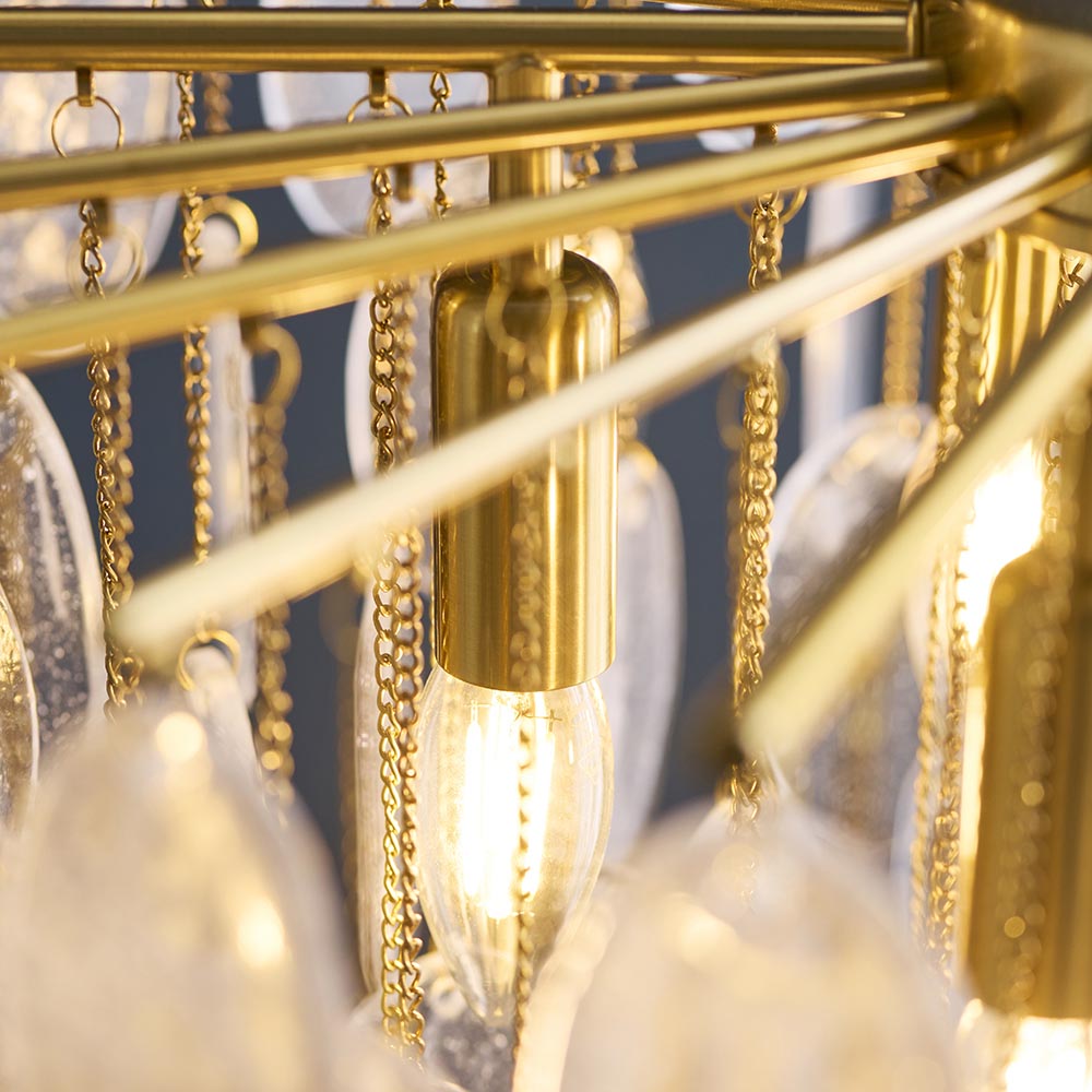 Liara 3lt/5lt Ceiling Light- Brushed aged brass
