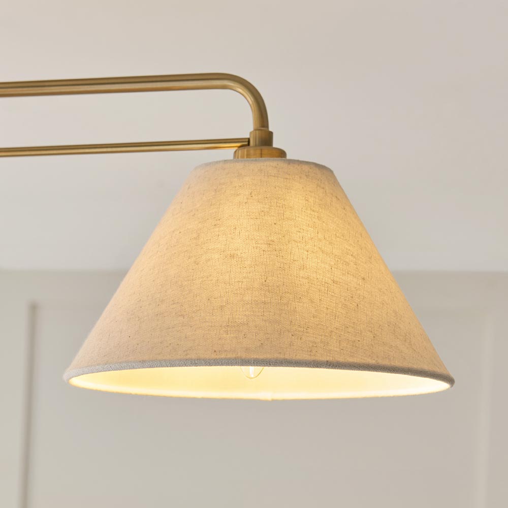 Wayen 3lt Semi Flush Ceiling Light- Brushed Aged Brass