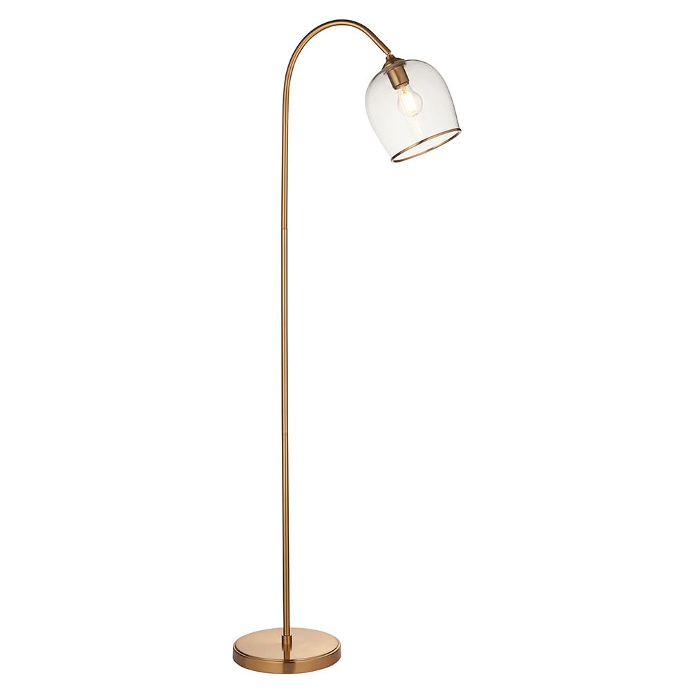 Ashcroft Floor Lamp- Clear/ Ribbed Glass Finishes