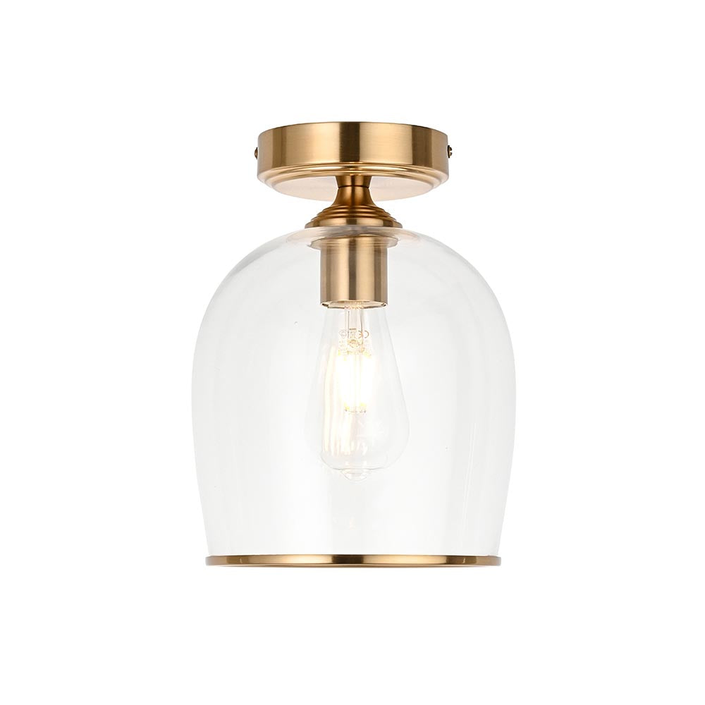 Ashcroft Flush Ceiling Light- Clear/ Ribbed Glass Finishes