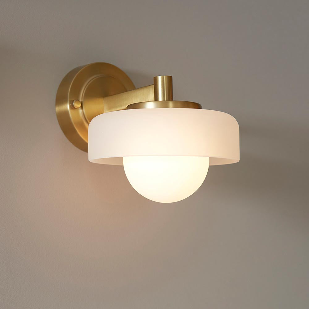 Boss Wall Light - Brass & Opal