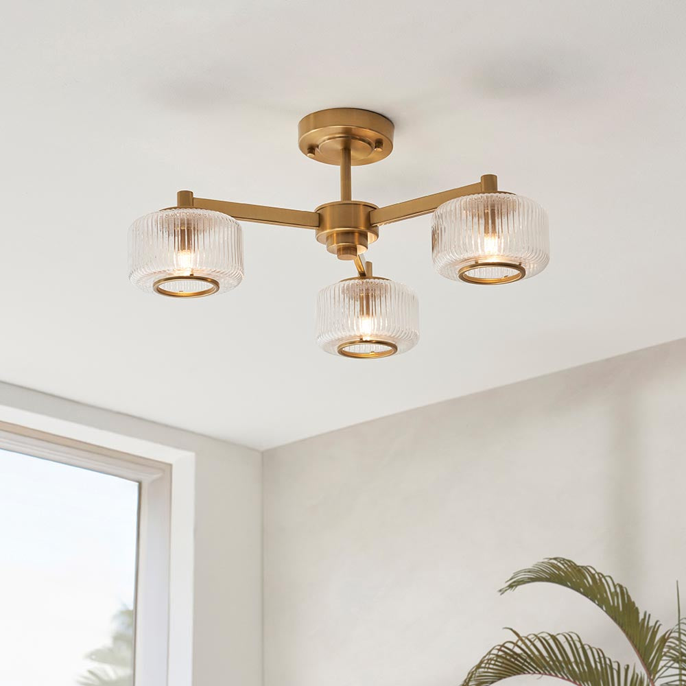 Stamford 3lt Semi Flush Ceiling Light