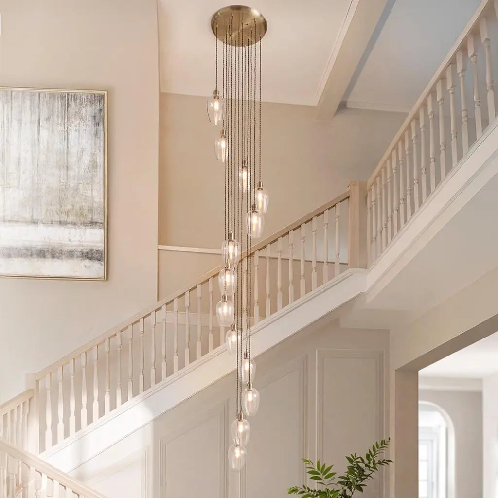 Vigo 7/13Lt Cluster Pendant - Brass/Nickel