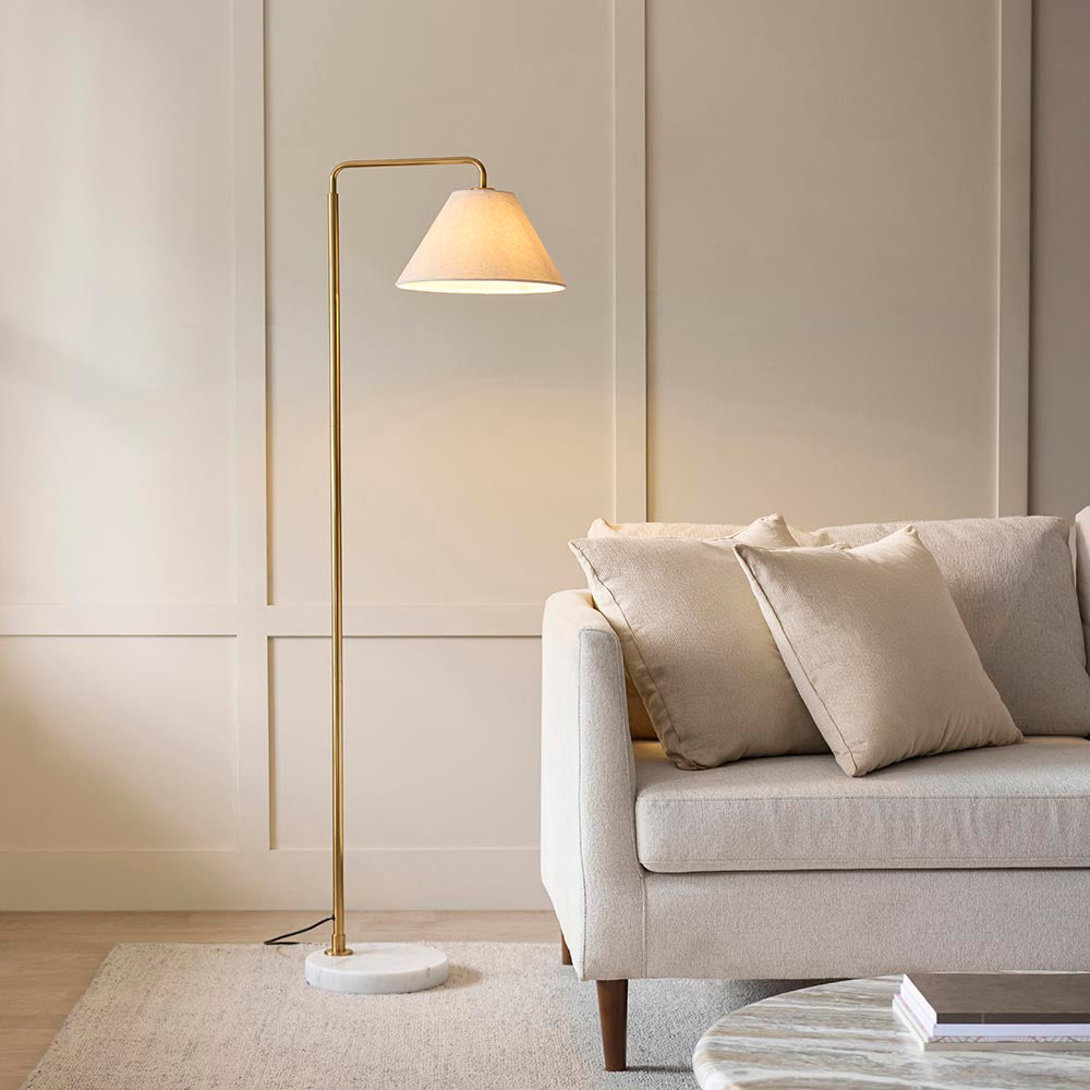 Wallbridge Floor Lamp- Brushed Aged Brass