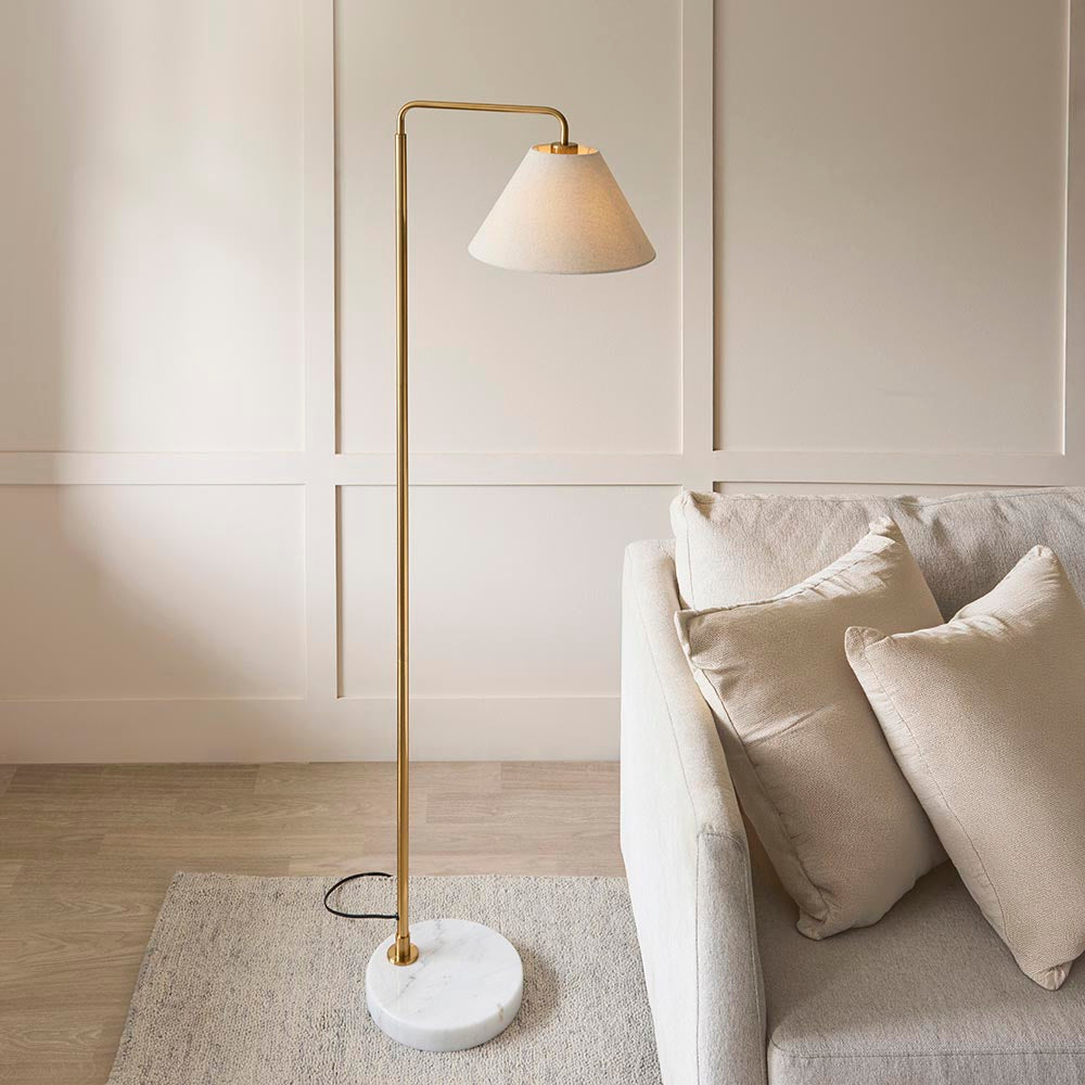 Wallbridge Floor Lamp- Brushed Aged Brass