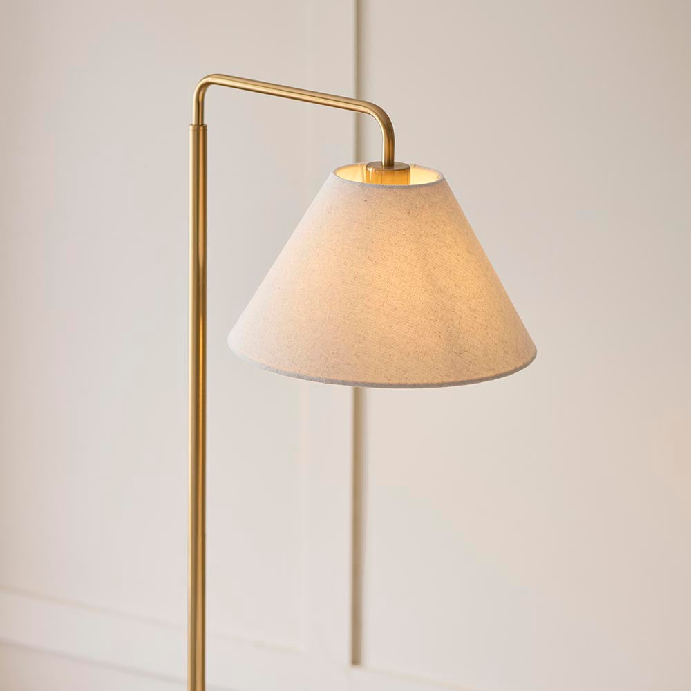 Wallbridge Floor Lamp- Brushed Aged Brass