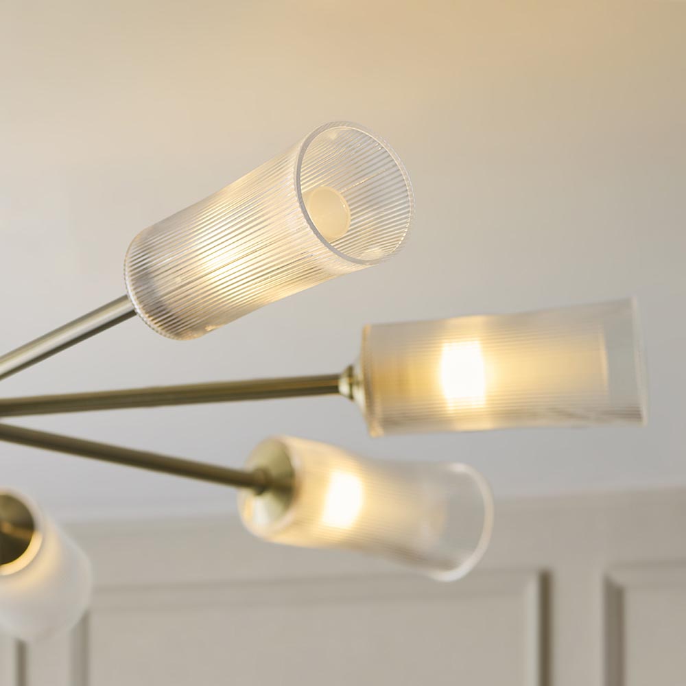 Aylen 5/8Lt Semi Flush Light- Antique Brass