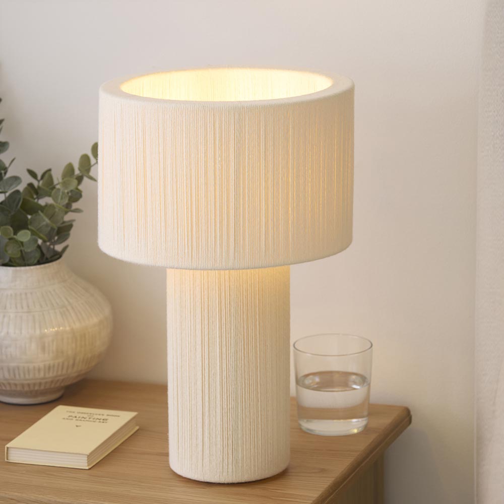 Neva Table Lamp- Cream Cotton Finish