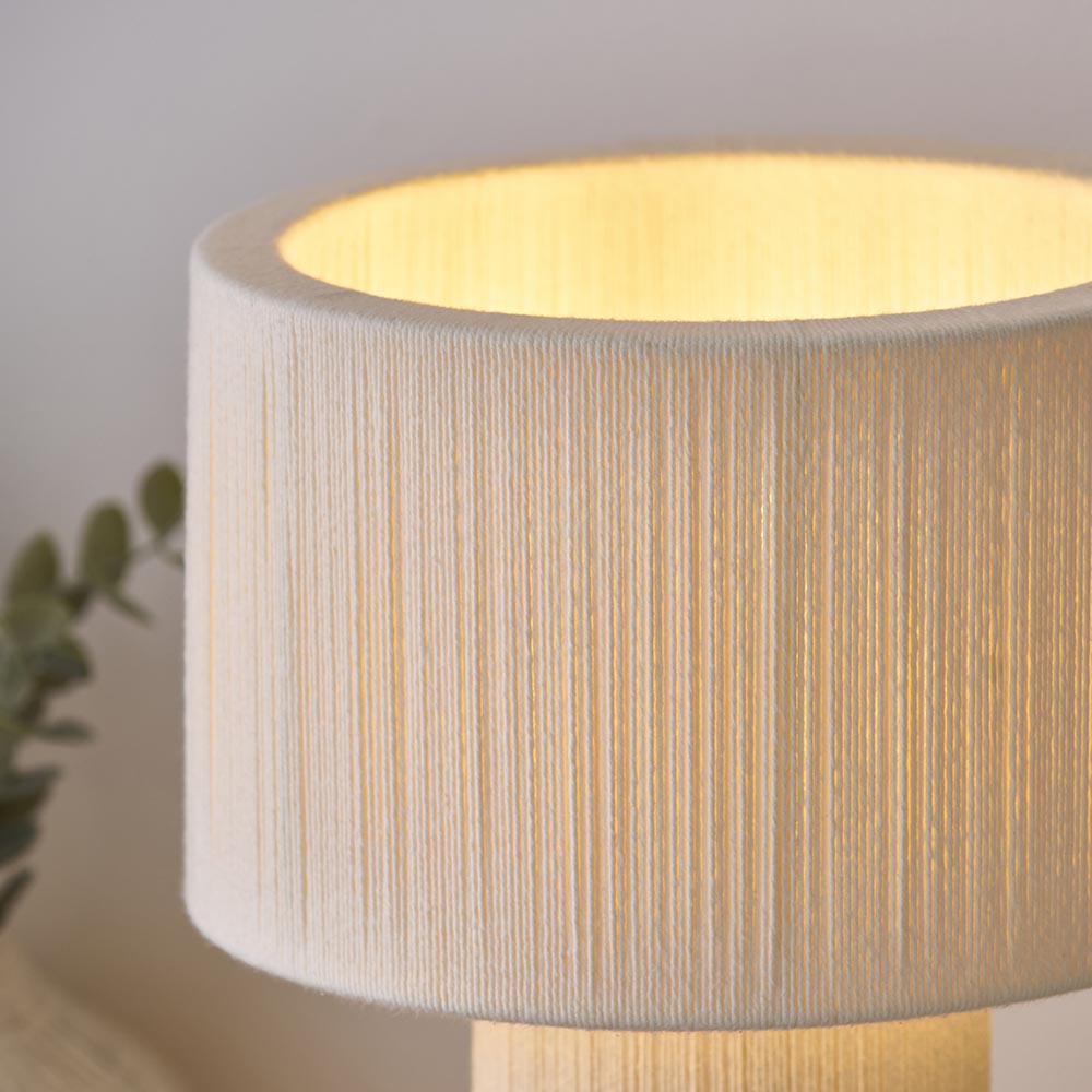Neva Table Lamp- Cream Cotton Finish